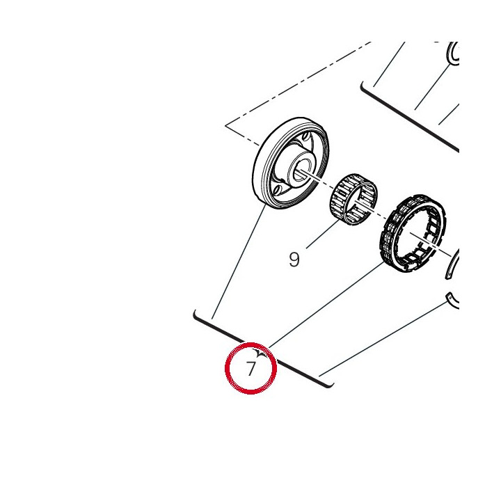 Bride roue libre cote — réf. 160R7291E | Ducati Store