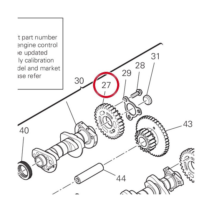 Engrenage D30 17111301B — réf. 17111301B | Ducati Store