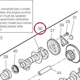 Int. camshaft M21D light — réf. 14826651A | Ducati Store