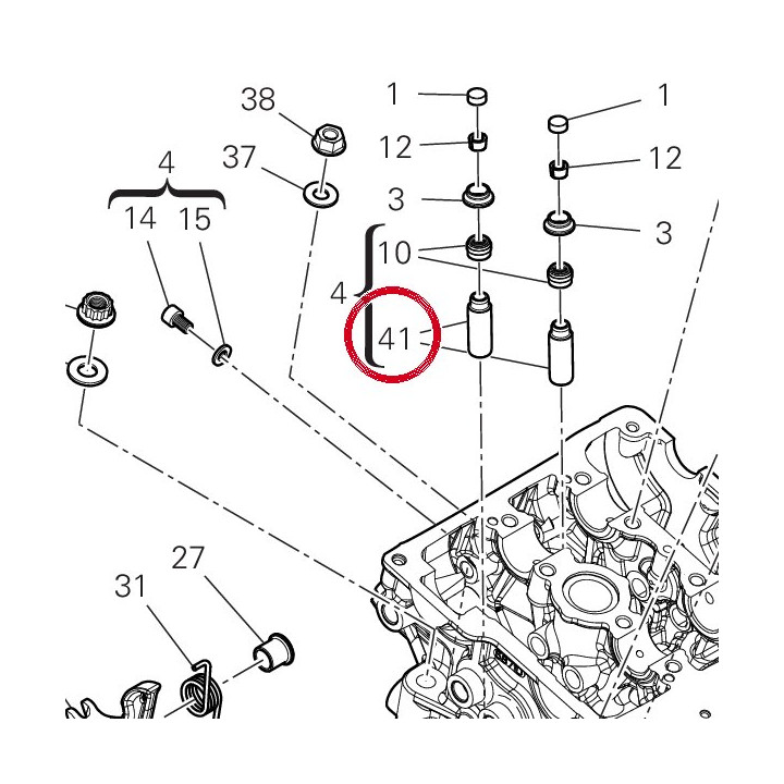 Guide-Soupape D'Aspiration — réf. 30310691AA | Ducati Store