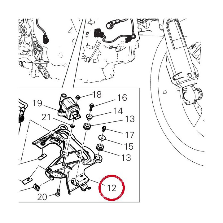 Protection câblage 4601M861A — réf. 4601M861A | Ducati Store