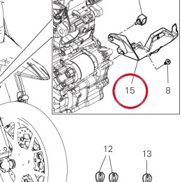 Support 8291P621A — réf. 8291P621A | Ducati Store