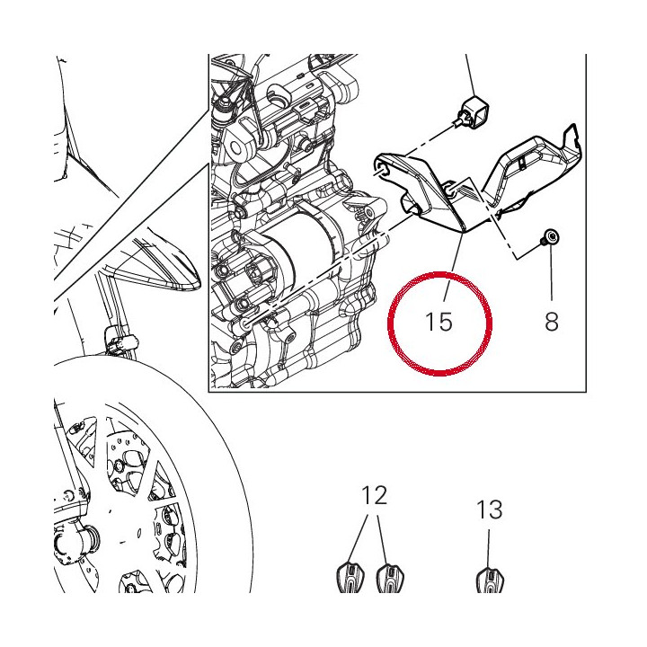 Support 8291P621A — réf. 8291P621A | Ducati Store