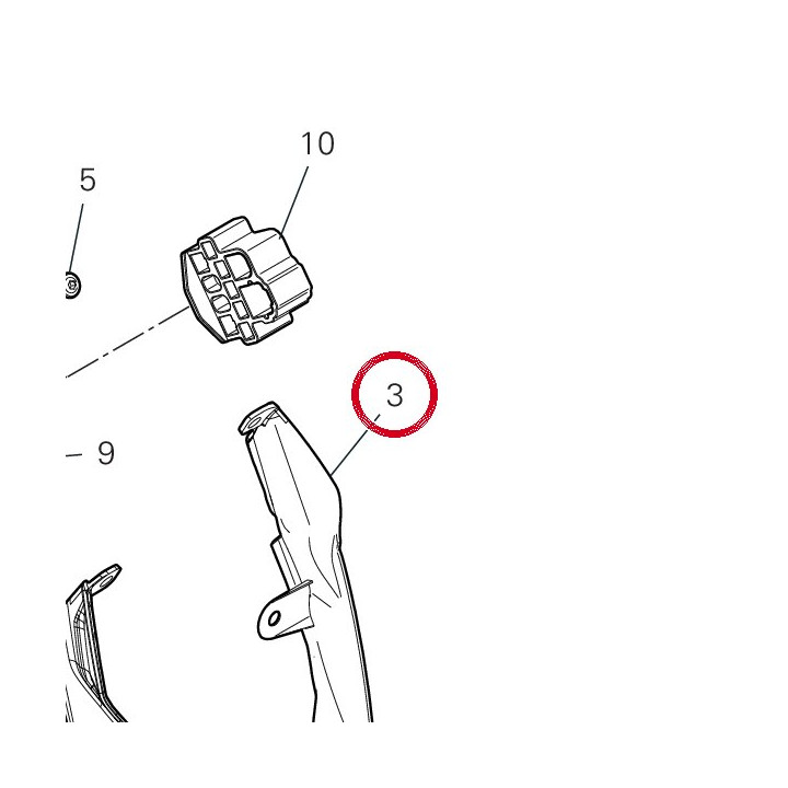 Encadrement phare gauche — réf. 4601P953A | Ducati Store