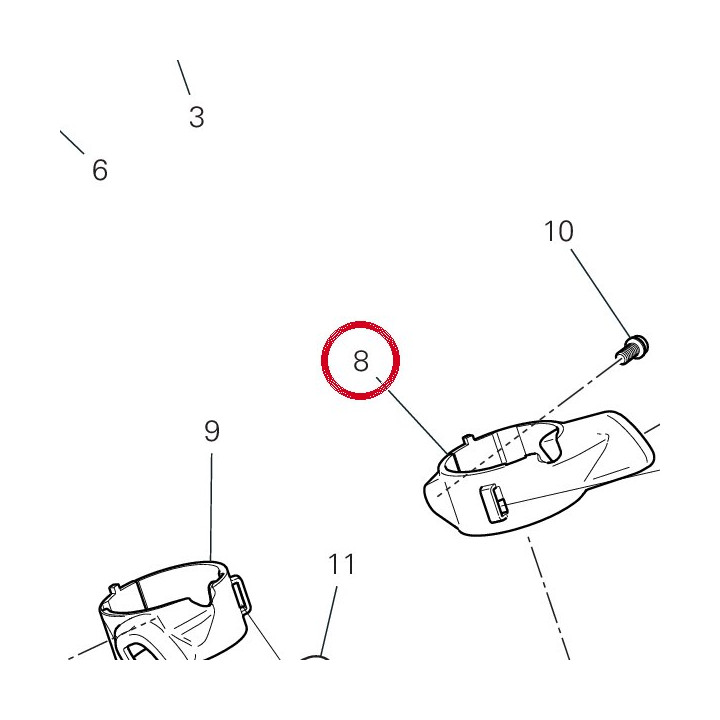 Support clignotant gauche — réf. 7131F231A | Ducati Store