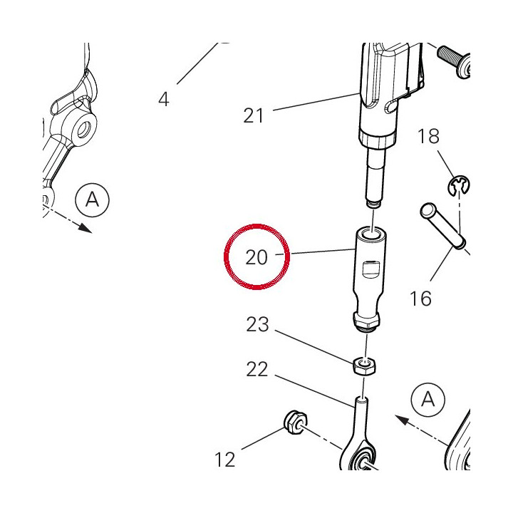 Asta rinvio cambio — réf. 11713851AA | Ducati Store