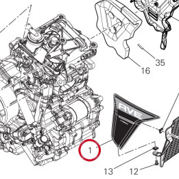 Panneau lateral droit — réf. 482P7171AA | Ducati Store