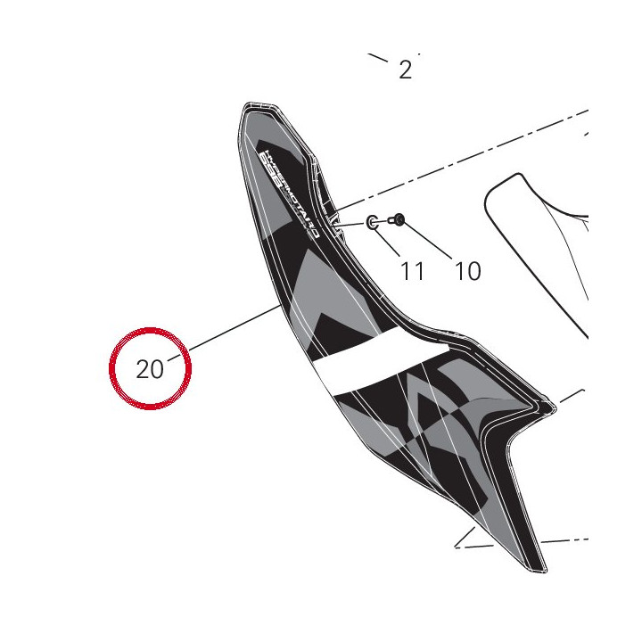 Panneau lateral droit — réf. 48217121AC | Ducati Store