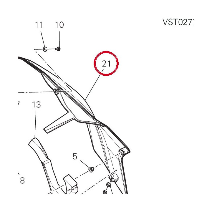 Panneau lateral gauche — réf. 48217131AC | Ducati Store