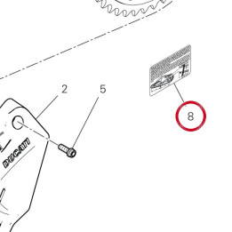 Decalcomanie réglage chaîne — réf. 43314671A | Ducati Store