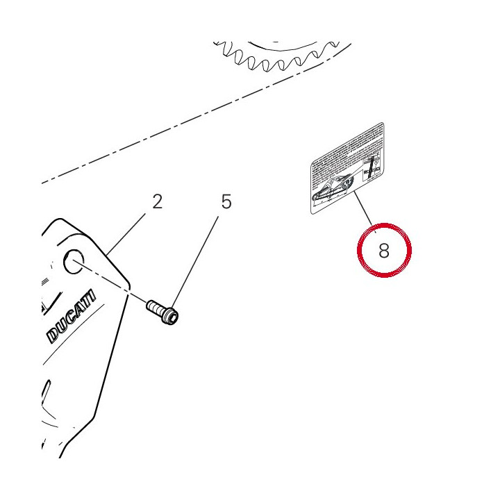 Decalcomanie réglage chaîne — réf. 43314671A | Ducati Store