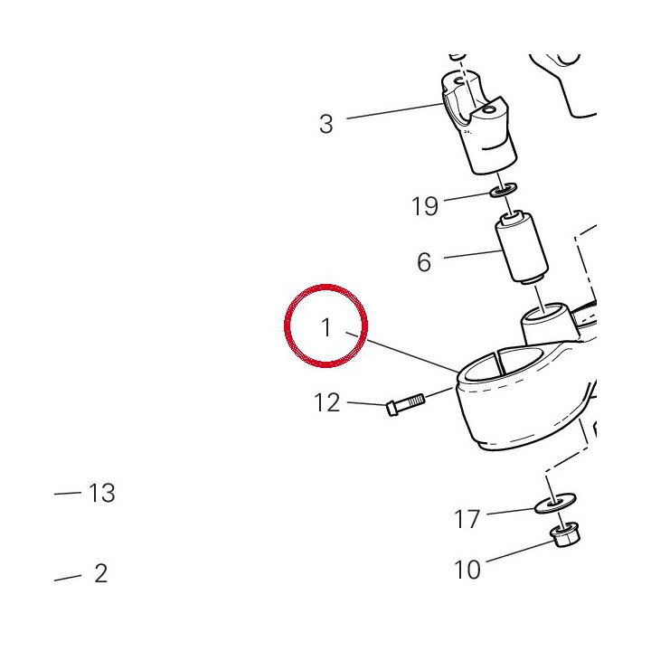 Tête de direction — réf. 34111211AA | Ducati Store