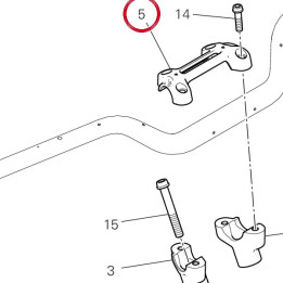 Cavalier guidon, supérieur — réf. 36012971AA | Ducati Store