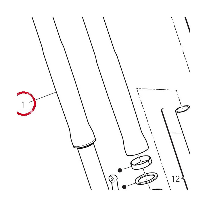 Fourche complète droit — réf. 34420983A | Ducati Store