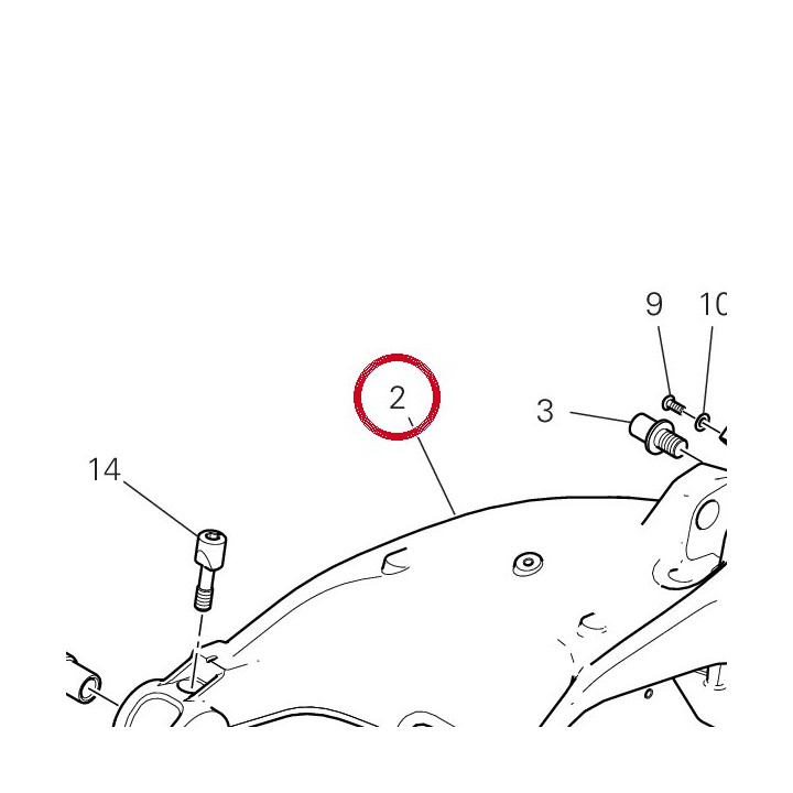 Bras oscillant arrière — réf. 37021011BD | Ducati Store
