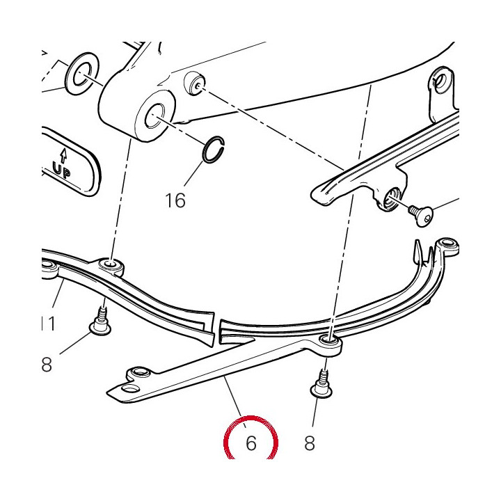 Patin chaîne inférieure — réf. 44710771A | Ducati Store