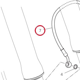 Tuyau frein avant — réf. 61811521A | Ducati Store