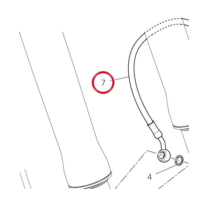 Tuyau frein avant — réf. 61811521A | Ducati Store