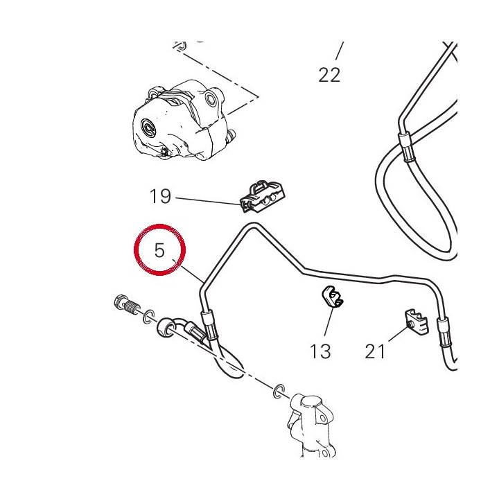 Durite maître cylindre — réf. 61911571A | Ducati Store