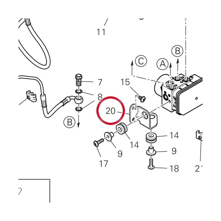 Support 83017531AA — réf. 83017531AA | Ducati Store