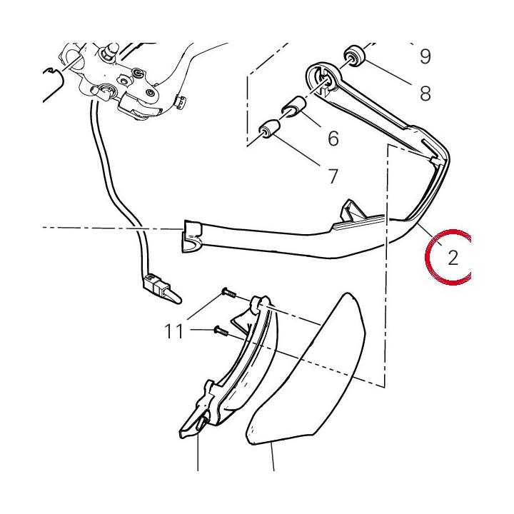 Bride gauche 46016852A — réf. 46016852A | Ducati Store