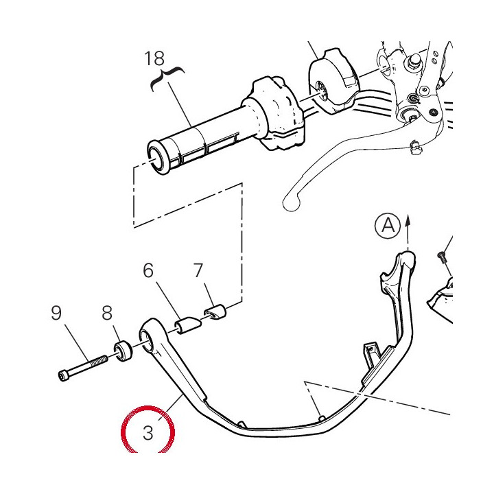 Bride droite 46016862A — réf. 46016862A | Ducati Store