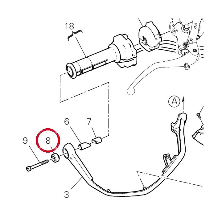 Entretoise 71319982AA — réf. 71319982AA | Ducati Store