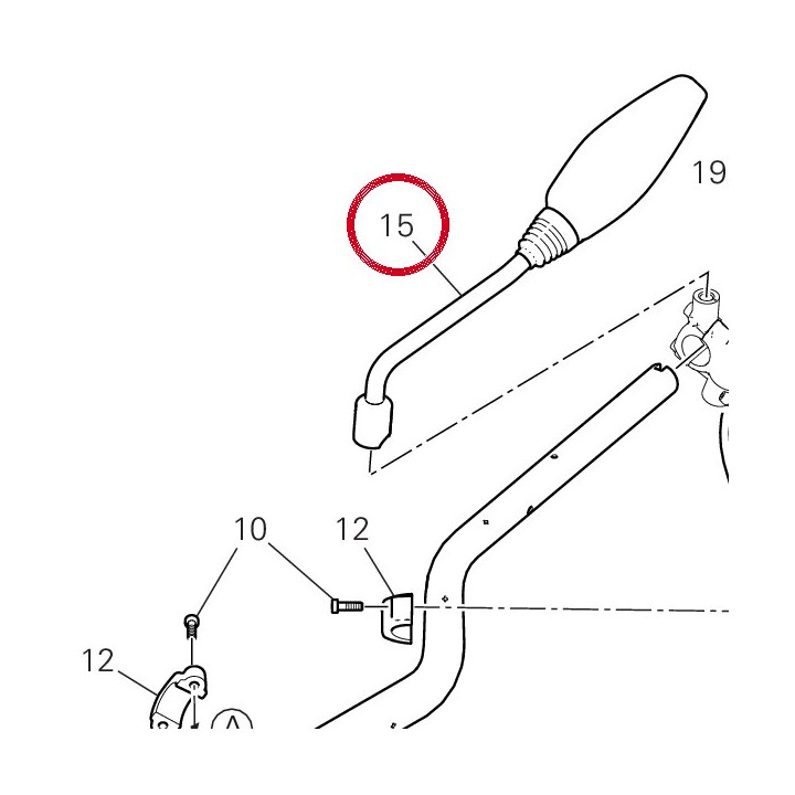 Rétroviseur gauche 52320441A — réf. 52320441A | Ducati Store
