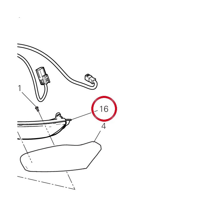 Clignotant droit 53010342A — réf. 53010343A | Ducati Store