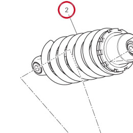 Amortisseur arrière — réf. 36521842A | Ducati Store