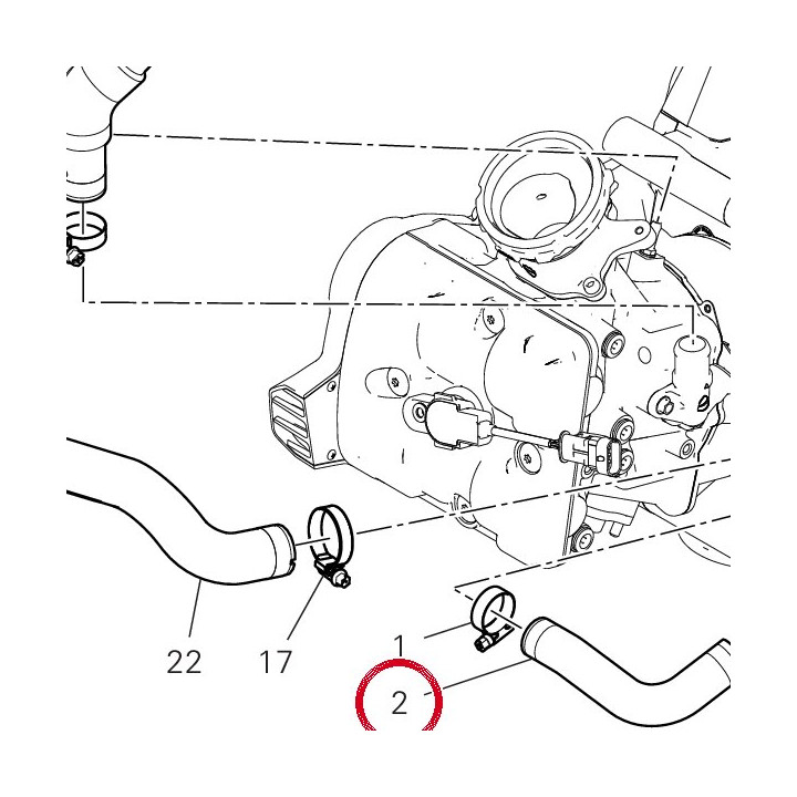 Tuyau entree D'Eau cylindre — réf. 80011851A | Ducati Store