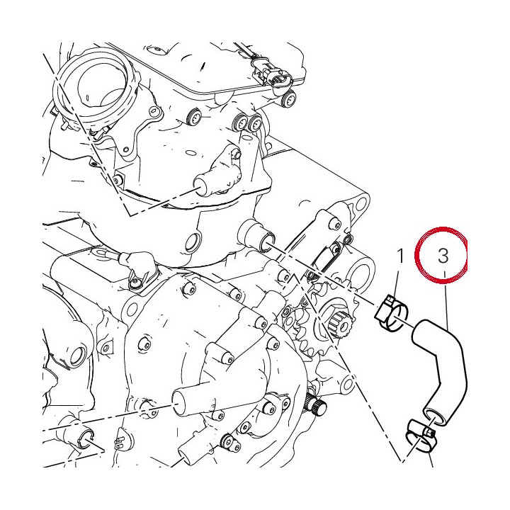 Tuyau entree D'Eau cylindre — réf. 80012483A | Ducati Store