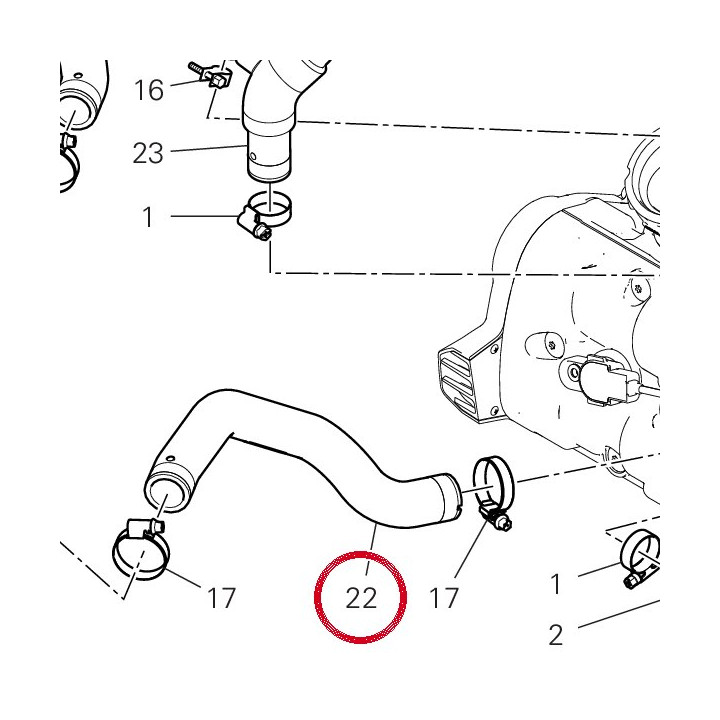 Manchon Pompe/Radiateur — réf. 80017912A | Ducati Store