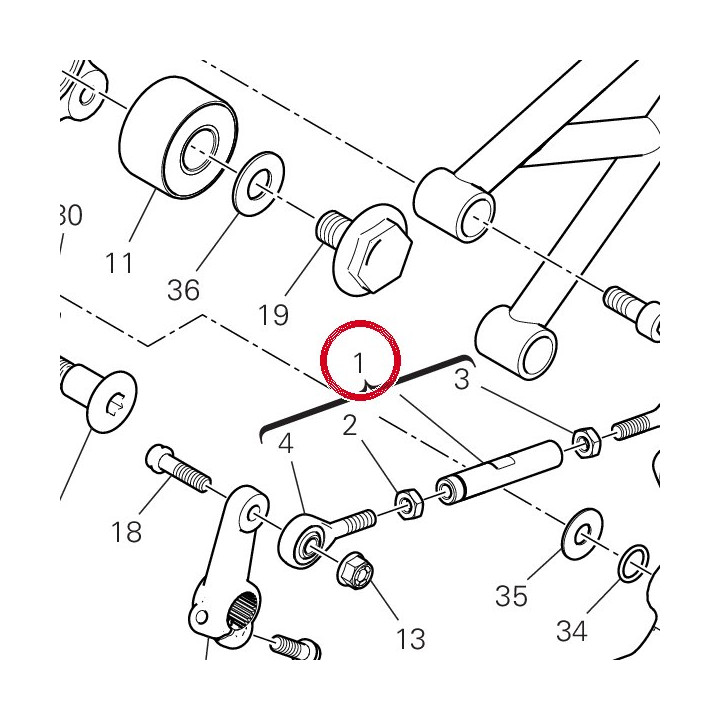 Asta rinvio cambio — réf. 11721991AA | Ducati Store