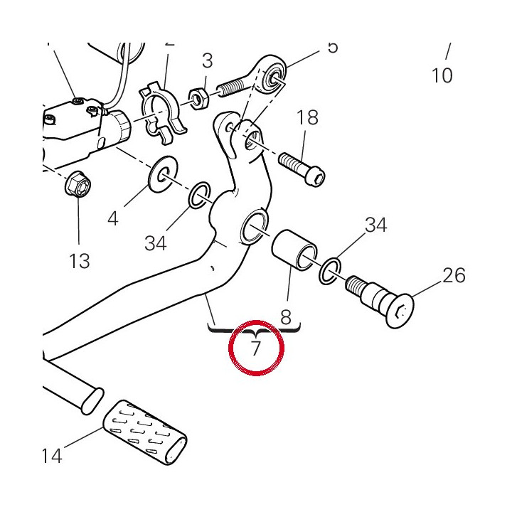Levier de commande — réf. 45620802AA | Ducati Store