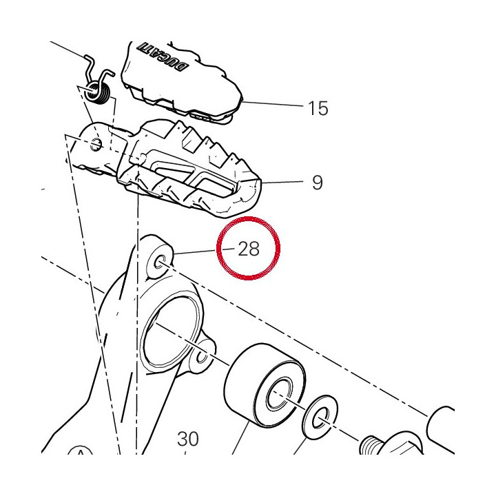 Plaque G. avant 82413571AB — réf. 82413571AB | Ducati Store