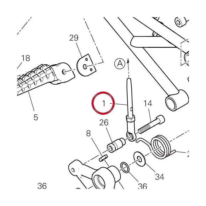 Tige maître cylindre — réf. 11721842AA | Ducati Store
