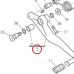 Ensemble levier frein — réf. 45721071AA | Ducati Store