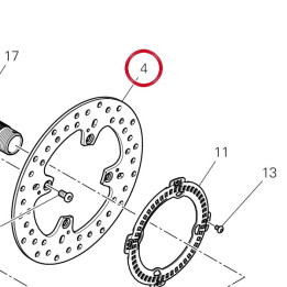 Disque frein ar. Abs — réf. 49210051A | Ducati Store