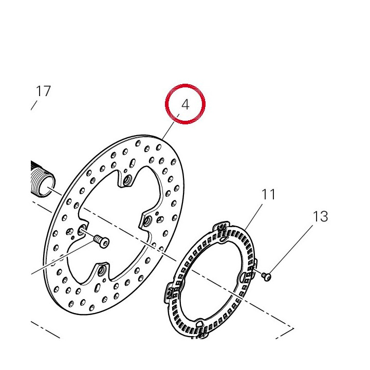Disque frein ar. Abs — réf. 49210051A | Ducati Store