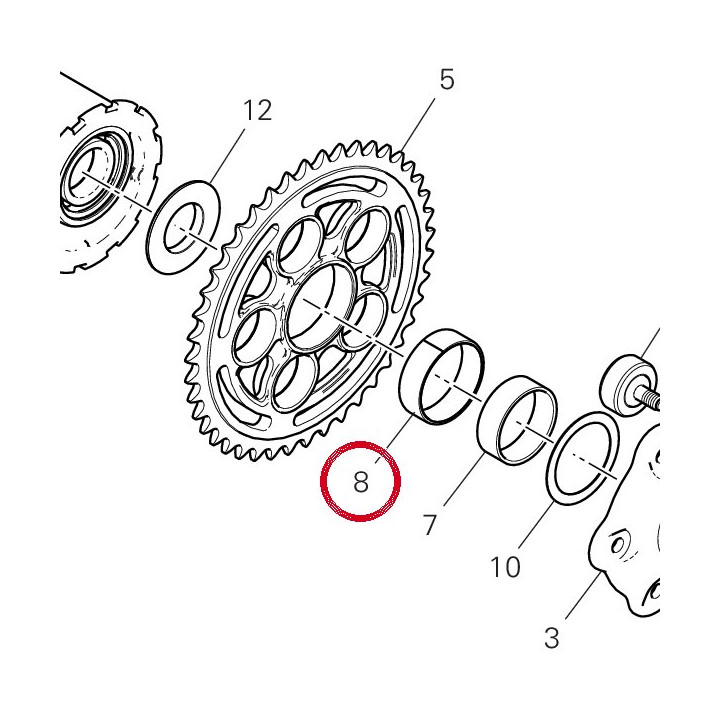 Douille 71210181A — réf. 71210181A | Ducati Store