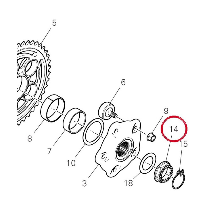 Ecrou 75012111AA — réf. 75012111AA | Ducati Store