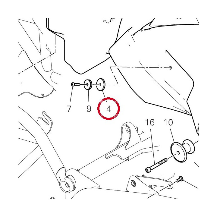 Entretoise 7131D361A — réf. 7131D361A | Ducati Store