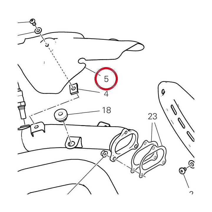 Pare-Chaleur vertical — réf. 4601G381A | Ducati Store