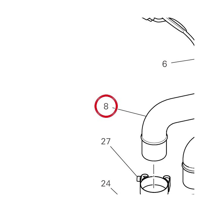 Tuyau échappement vertical — réf. 57115162A | Ducati Store