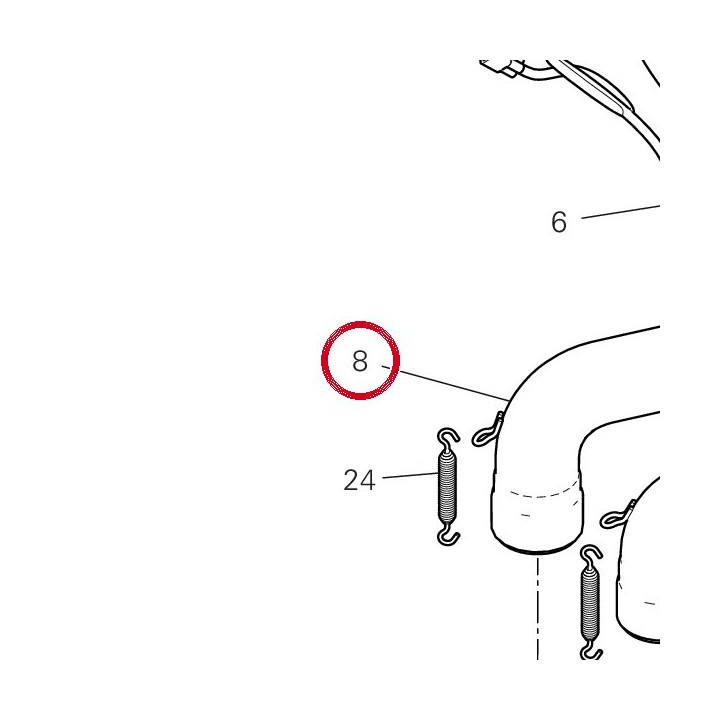 Tuyau échappement vertical — réf. 57114974A | Ducati Store