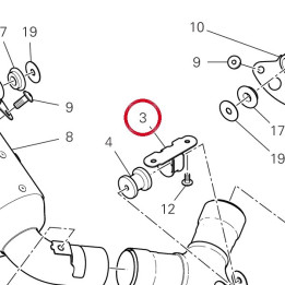Support silencieux — réf. 8301G522AA | Ducati Store