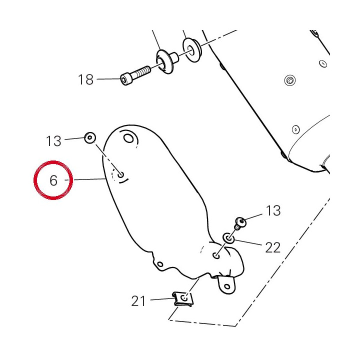 Pare-Chaleur droit 46017311A — réf. 46017311A | Ducati Store