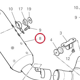 Silencieux droit 57314583A — réf. 57314583A | Ducati Store