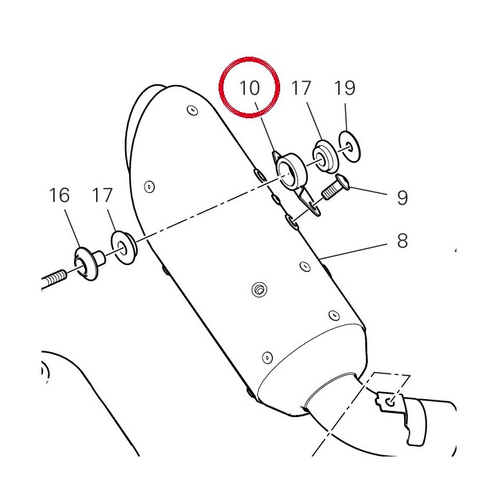 Support silencieux 8301G341A — réf. 8301G341A | Ducati Store
